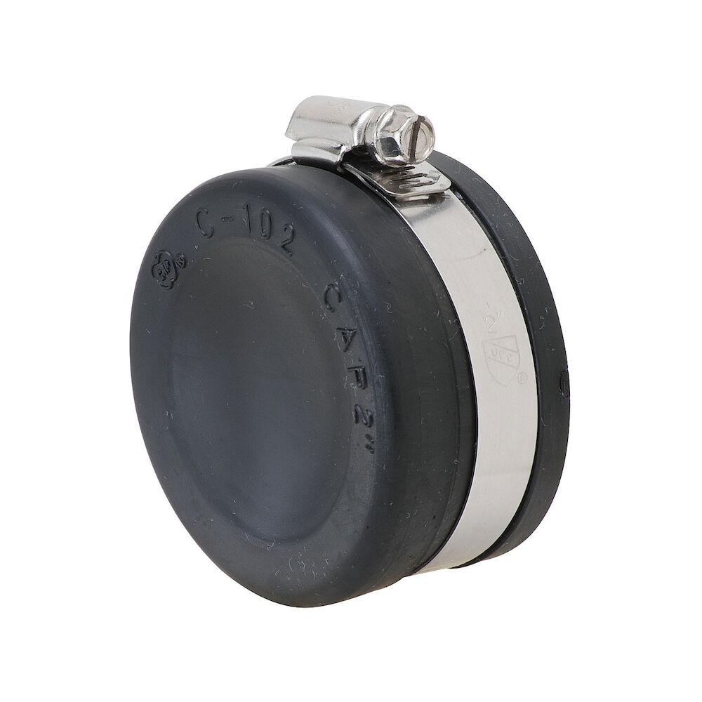 Matco-Norca™ 456007C Flexible End Cap w/ Stainless Steel Bands, 1-1/2", Elastomeric PVC