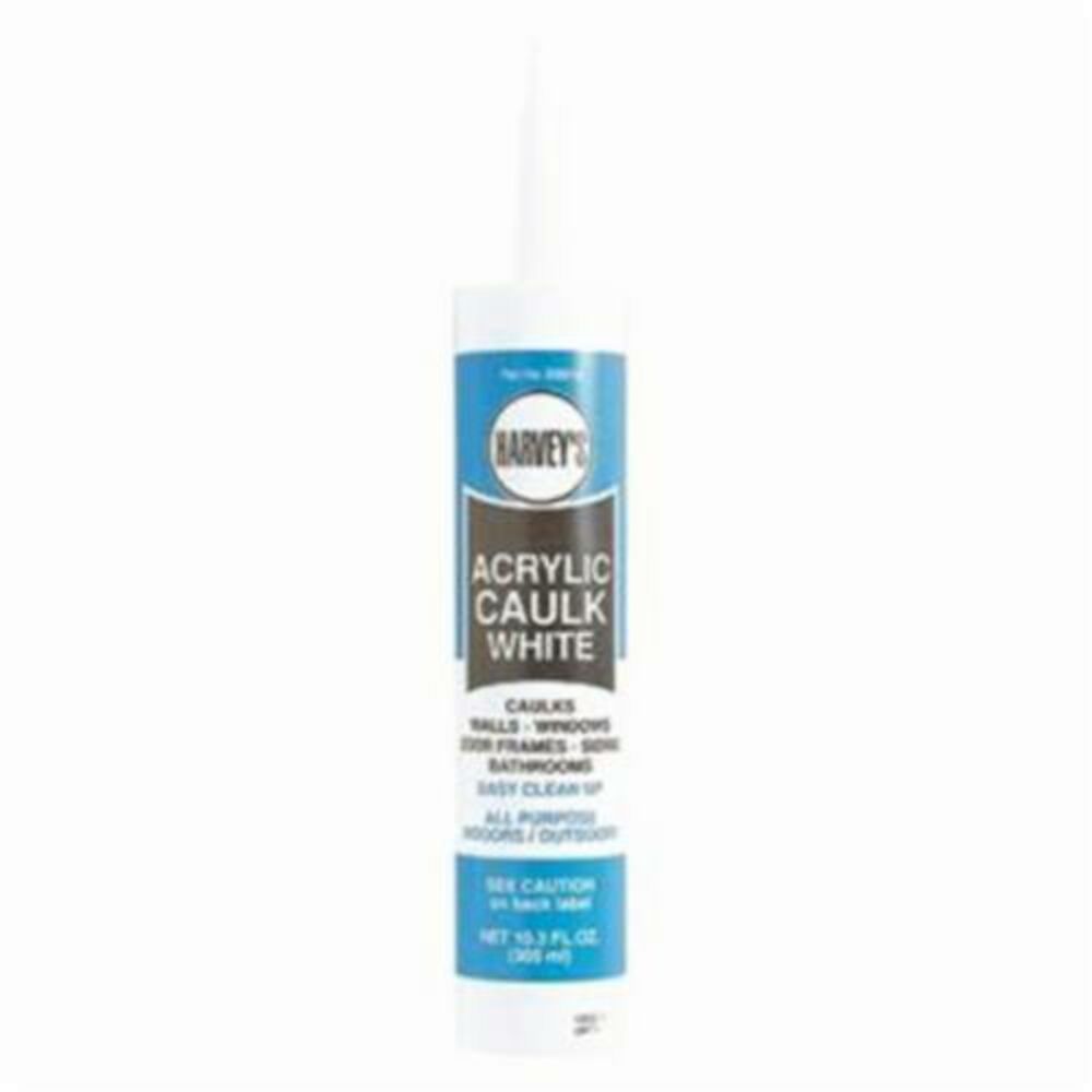 Harvey® 32010 Water Based Siliconized Caulk, 5.5 fl oz Tube, Paste, White