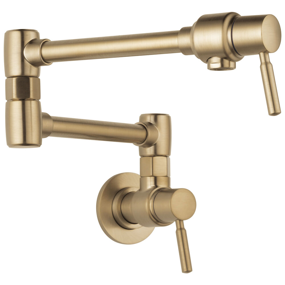 Brizo Brizo European Wall Mount Pot Filler Faucet, Luxe Gold