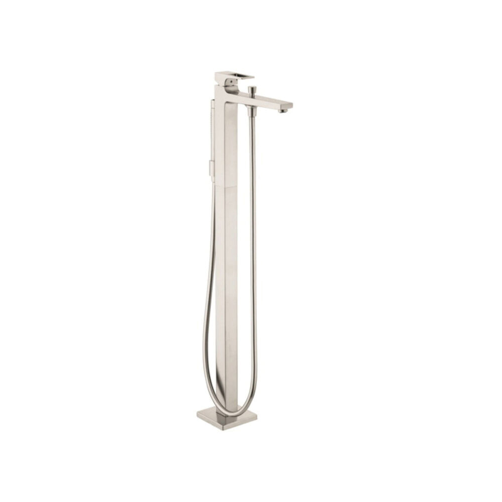 Hansgrohe 74532821 Metropol Freestanding Tub Filler Trim, 1.75 gpm, Brushed Nickel, 1 Handle, Hand Shower: Yes