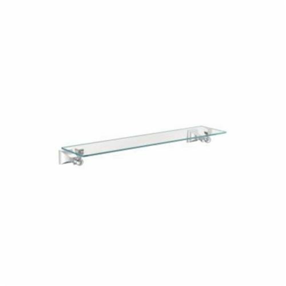 Moen® DN8390CH Retreat® Vanity Shelf, 22" OALx5.9" OADx2.64" OAH, Tempered Glass, Import