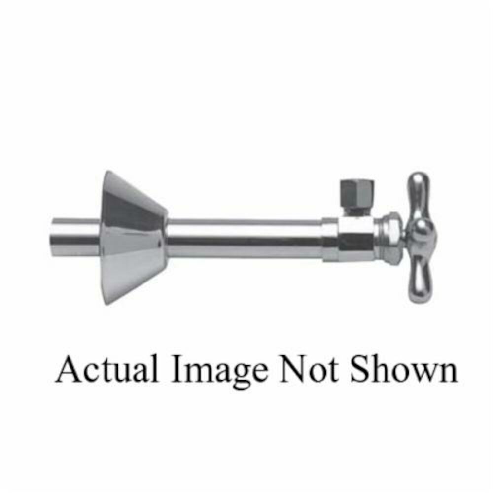 Newport Brass® 416X/15S Angle Valve Kit, 1/2x3/8" Nominal, CxOD Compression, Solid Brass Body, Satin Nickel