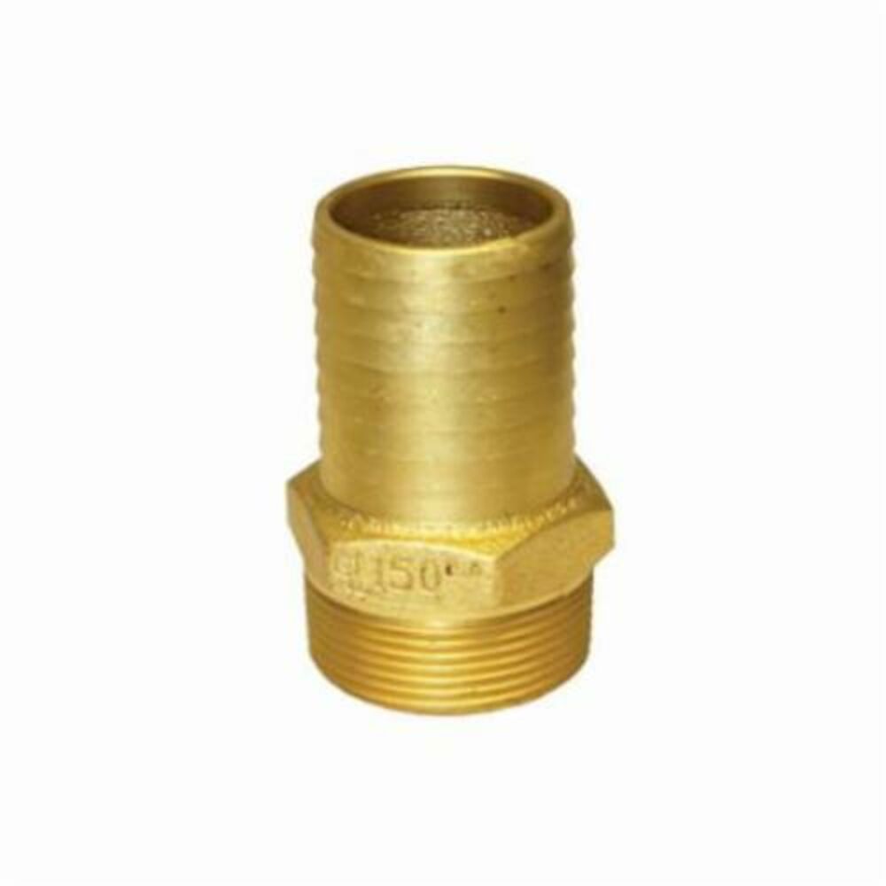 Merrill™ IBMANL150 Male Adapter, 1-1/2", Plastic Pipe InsertxMNPT w/ Hex, Brass