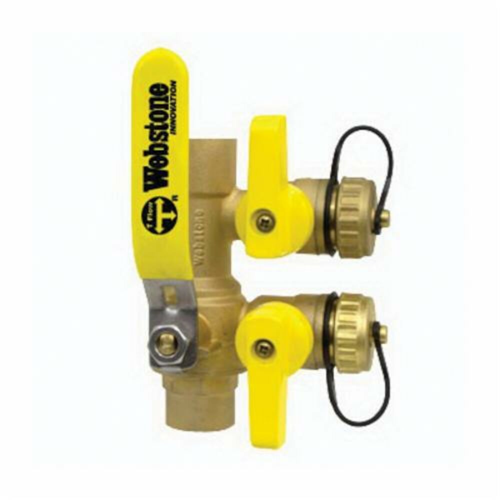 Webstone Purge & Fill™ 58614 Pro-Pal® Ball Valve, 1 in, CxC, Brass Body