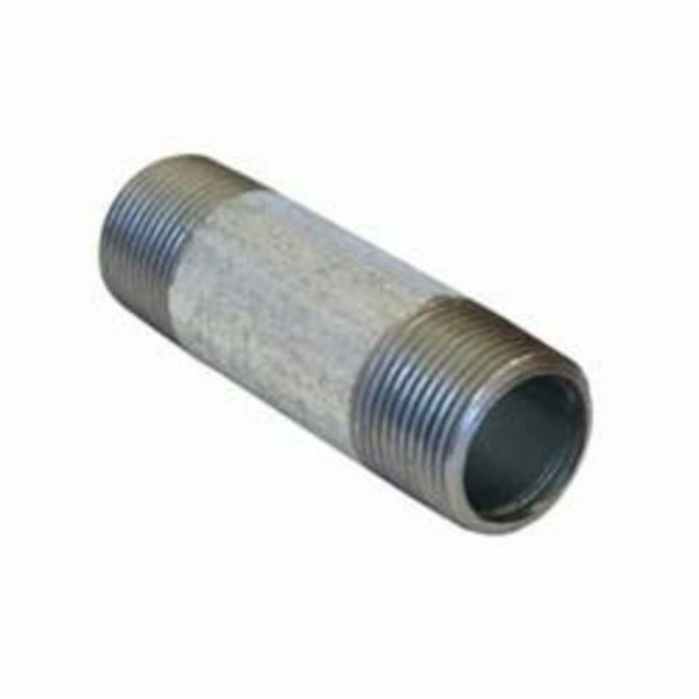 Smith-Cooper® 84NI4010090C Pipe Nipple, 1 inx9" L Butt Weld, Carbon Steel, Galvanized, SCH 40/STD, Import