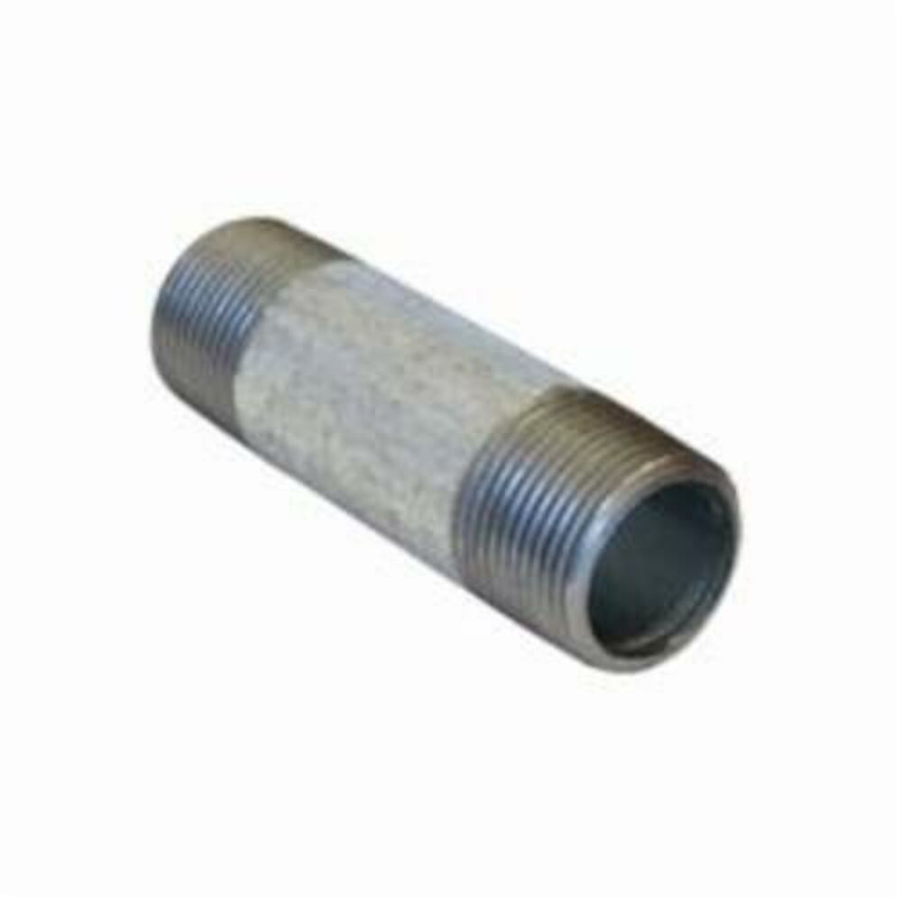SPF/Anvil™ 0831045406 Pipe Nipple, 3 inx3" L NPT, Steel, Galvanized, SCH 40/STD, Welded, Import