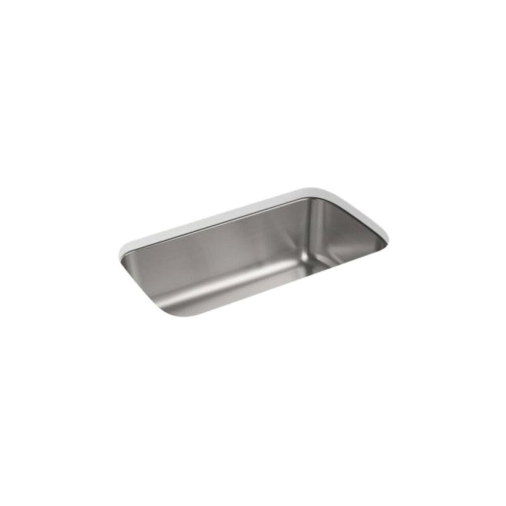 11600-NA Kitchen Sink, Rectangular, Under Mount, Stainless Steel, Luster