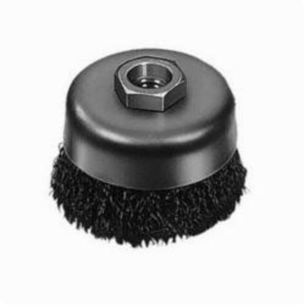 Milwaukee® Tool 48-52-1600 Cup Brush, 6" Dia, 5/8-11, 0.012 to 0.014" Carbon Steel Crimped Wire