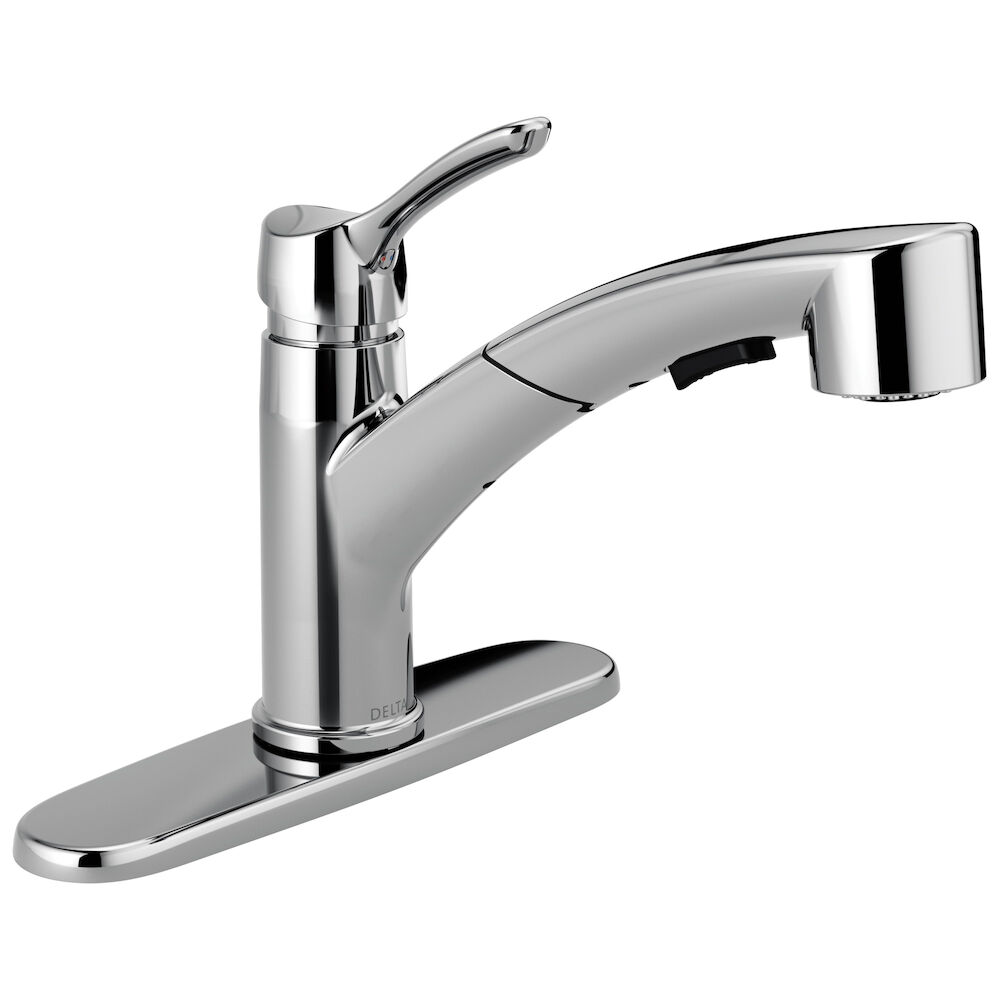 Delta Collins™ Single Handle Pull-Out Kitchen Faucet, Chrome