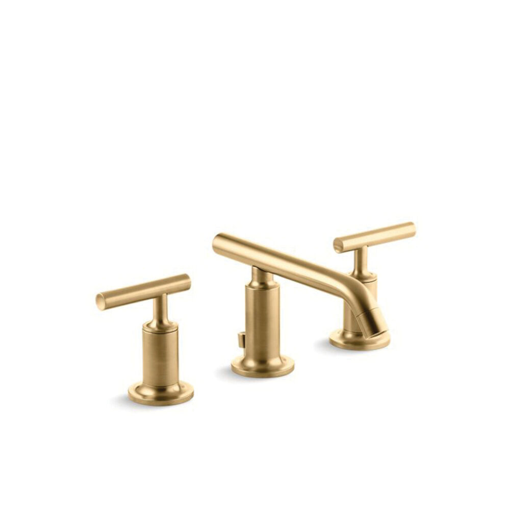 14410-4-BGD Purist® Widespread Bathroom Sink Faucet, Vibrant® Moderne Brushed Gold, Pop-Up Drain