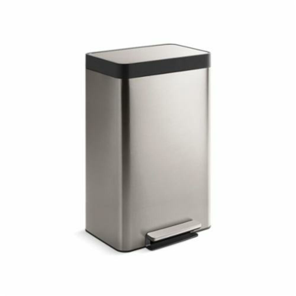Kohler® 20940-ST Step Can, 13 gal, 13" L, Stainless Steel