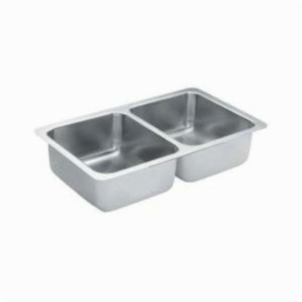 G18212 1800 Kitchen Sink, Rectangular, Under Mount, 18 ga Stainless Steel, Brushed