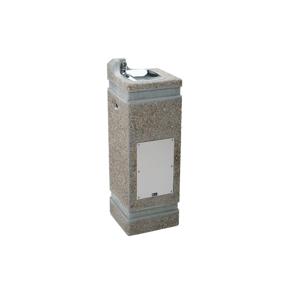 Haws® 3121FR Freeze Resistant Pedestal Drinking Fountain, 0.45 gpm, Pushbutton Operation, Non-Refrigerated Chilling