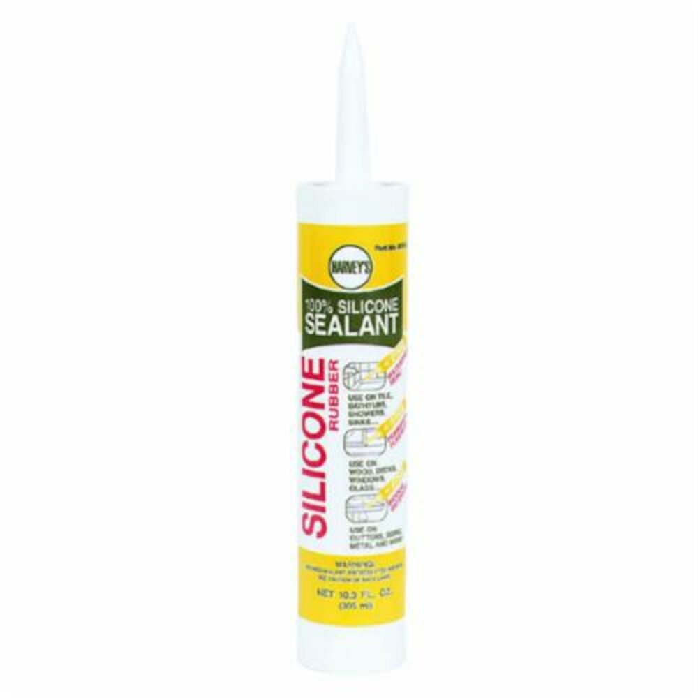 Harvey 31310 Silicone Sealant and Caulk, 10.3 fl oz Cartridge, White/Translucent