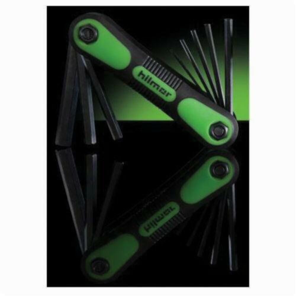 Hilmor® 1891472 Folding Hex Key Set, 8 Pieces, 1.5 to 8 mm Hex