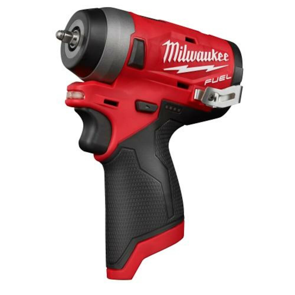 Milwaukee® Tool 2552-20 M12 FUEL™ Stubby Cordless Impact Wrench, 1/4" Straight Drive, 4000 bpm, 100 ft-lb, 12 VDC, 5.1" OAL (Bare Tool)