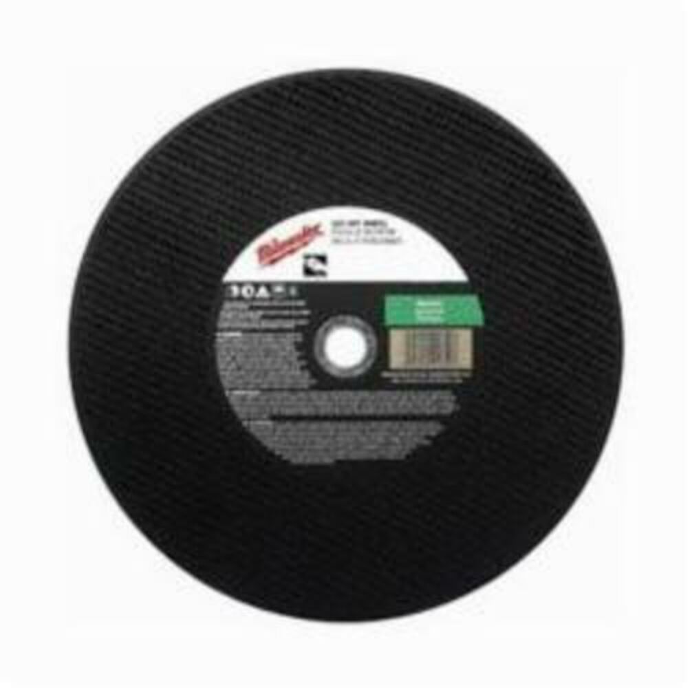 Milwaukee® Tool 49-94-1485 Premium Cut-Off Wheel, 14" Dia x 1/8" THK, 1" Center Hole, C24T Grit, Silicon Carbide Abrasive