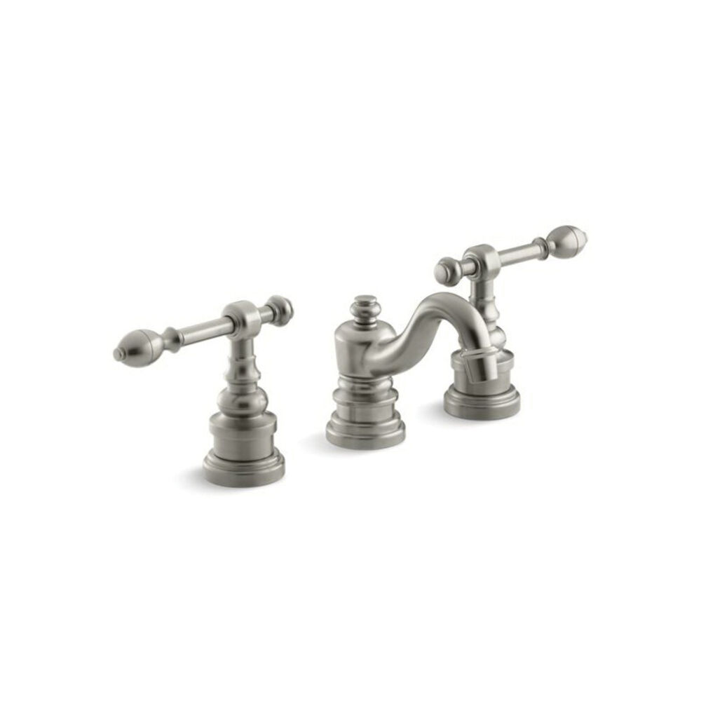 6811-4-BN IV Georges® Brass® Widespread Bathroom Sink Faucet, Brushed Nickel, Pop-Up Drain