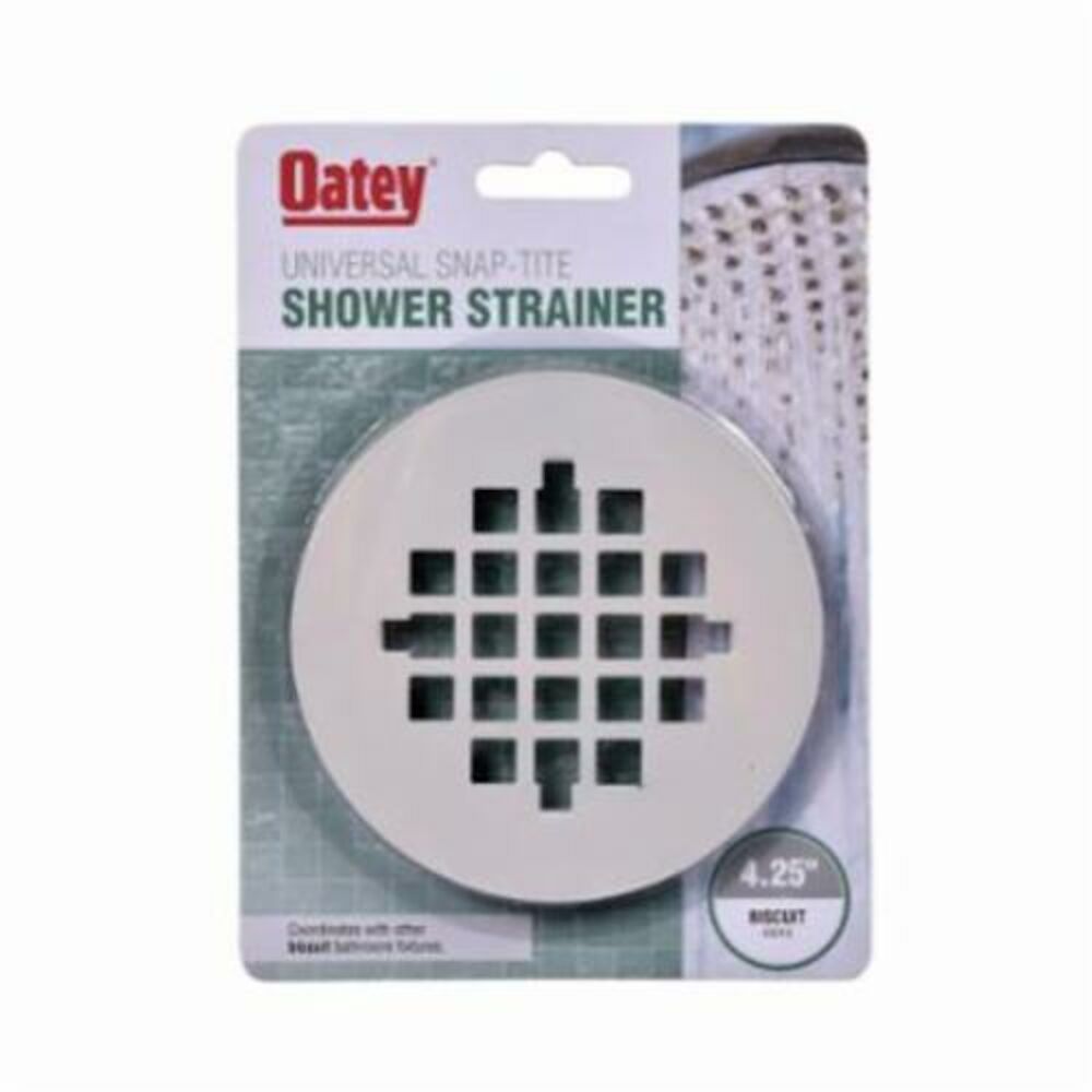 Oatey® 42016 Round Snap-Tite Strainer, 4-1/4" Nominal, Stainless Steel, Biscuit