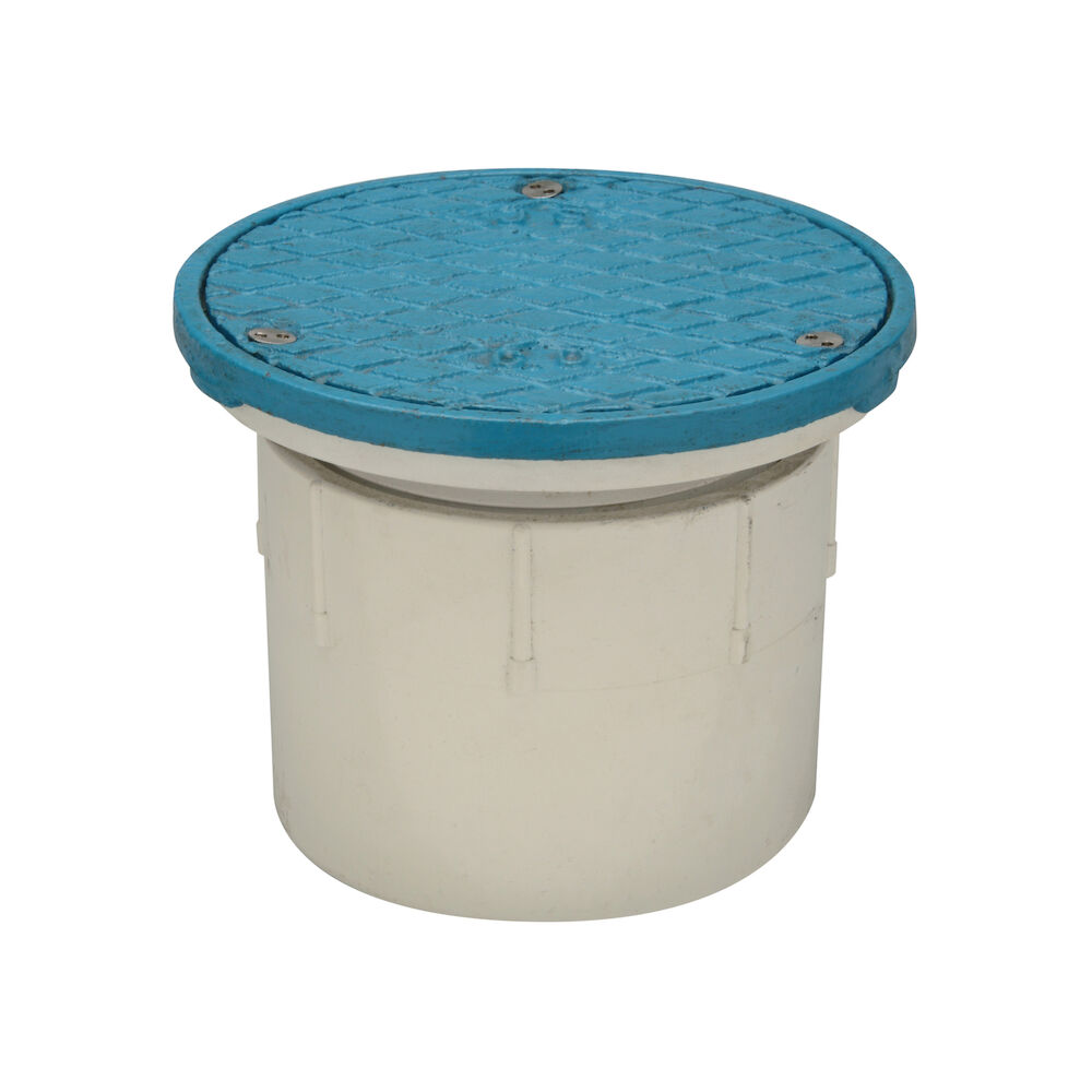 CO2400-PV4 Floor Cleanout, 5-1/8 in Cleanout, 4 in Outlet, PVC