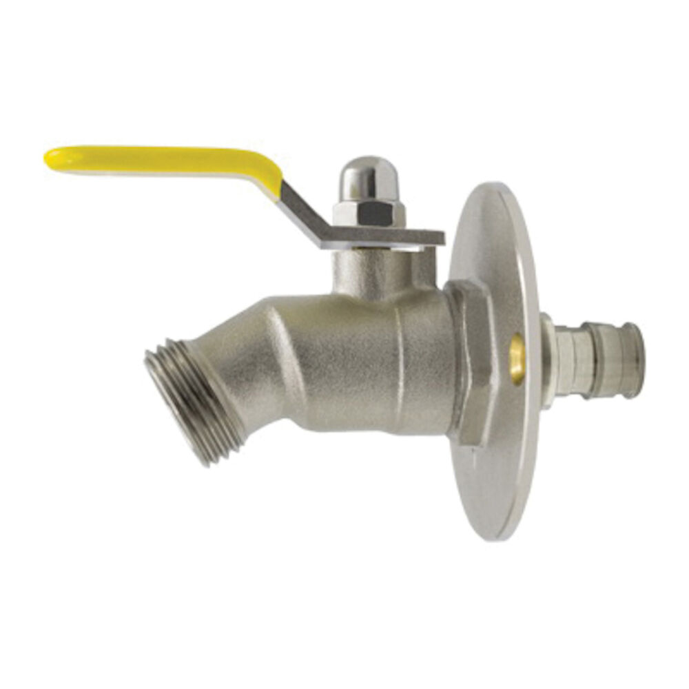 Webstone Clean Brass™ H-33202WSSL 3320W Low Pressure Sillcock, 1/2x3/4 in, PEX FlangexMNPT Hose, Brass Body, Import
