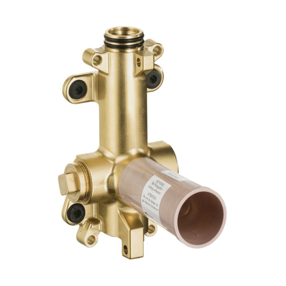 AXOR 10971181 Shower Volume Control Rough-In Valve, 1/2" NPT Inletx1/2" NPT Outlet, 10 gpm, Brass/Plastic Body, Import