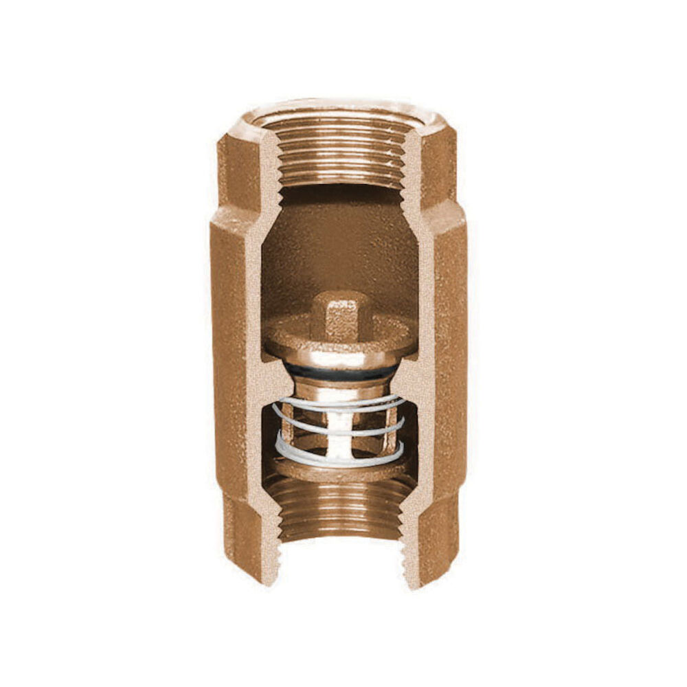 Simmons 2506SB 2500 SB Stemless Check Valve, 2 in, FNPT, Cast Silicon Bronze Body, Low Lead Compliance: Yes, Domestic