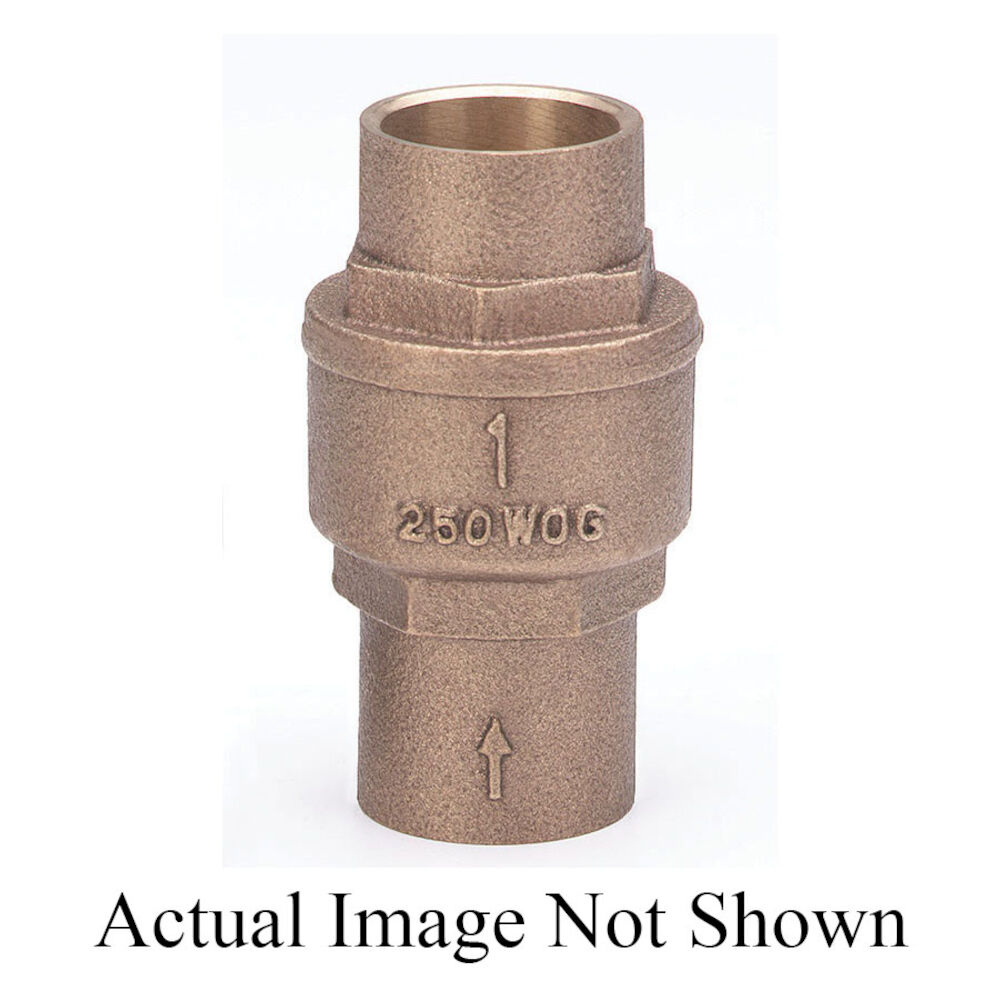 Milwaukee Valve 1548B-112 Spring Loaded Lift Check Valve, 1-1/2 in, Solder, Bronze Body