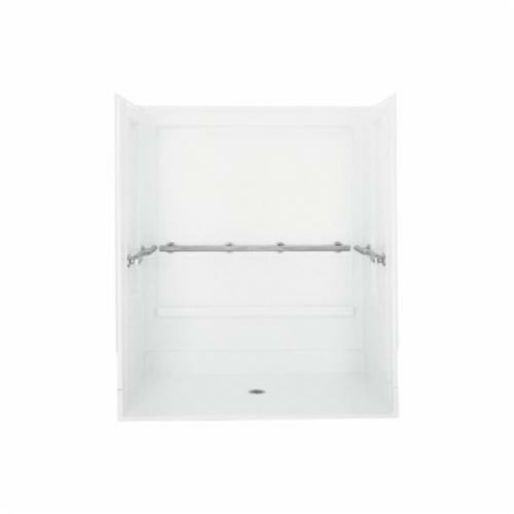 Sterling® 62060103-0 Roll-in Shower, 63-1/4" Lx39-3/8" Wx73-1/4" H, Vikrell®, White