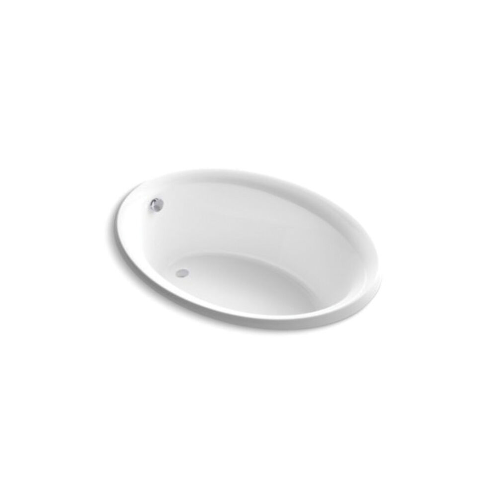 Sterling® 71331100-0 Lawson® Bathtub, Oval, 60" Lx42" W, End Drain, White