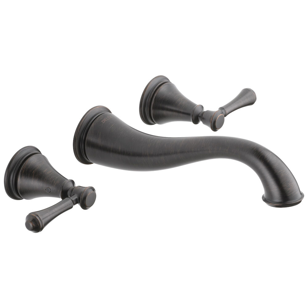 Delta Cassidy™ Two Handle Wall Mount Bathroom Faucet Trim, Venetian Bronze