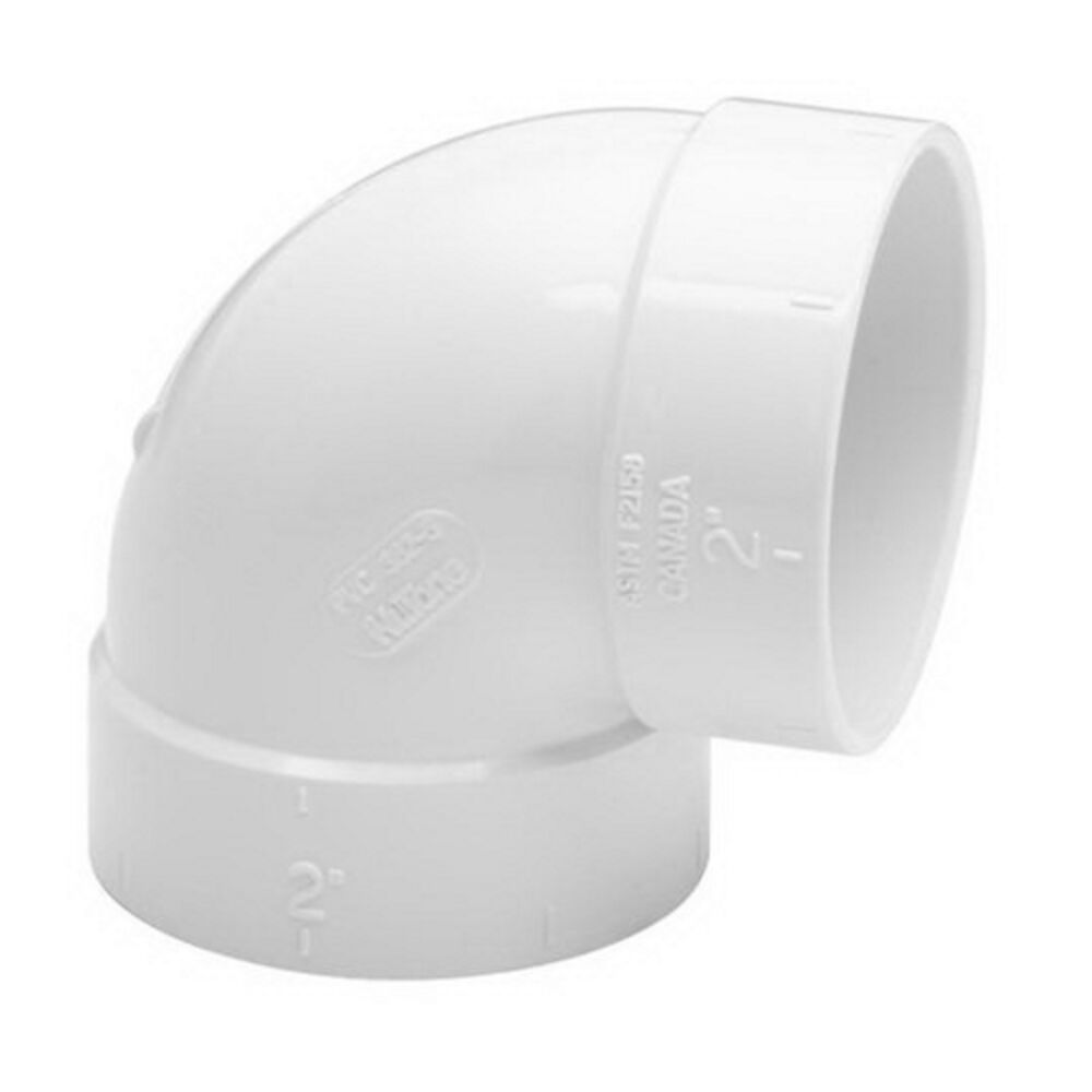 NuTone® CF382S 90 deg Short Sweep Elbow, 2 in Dia, PVC