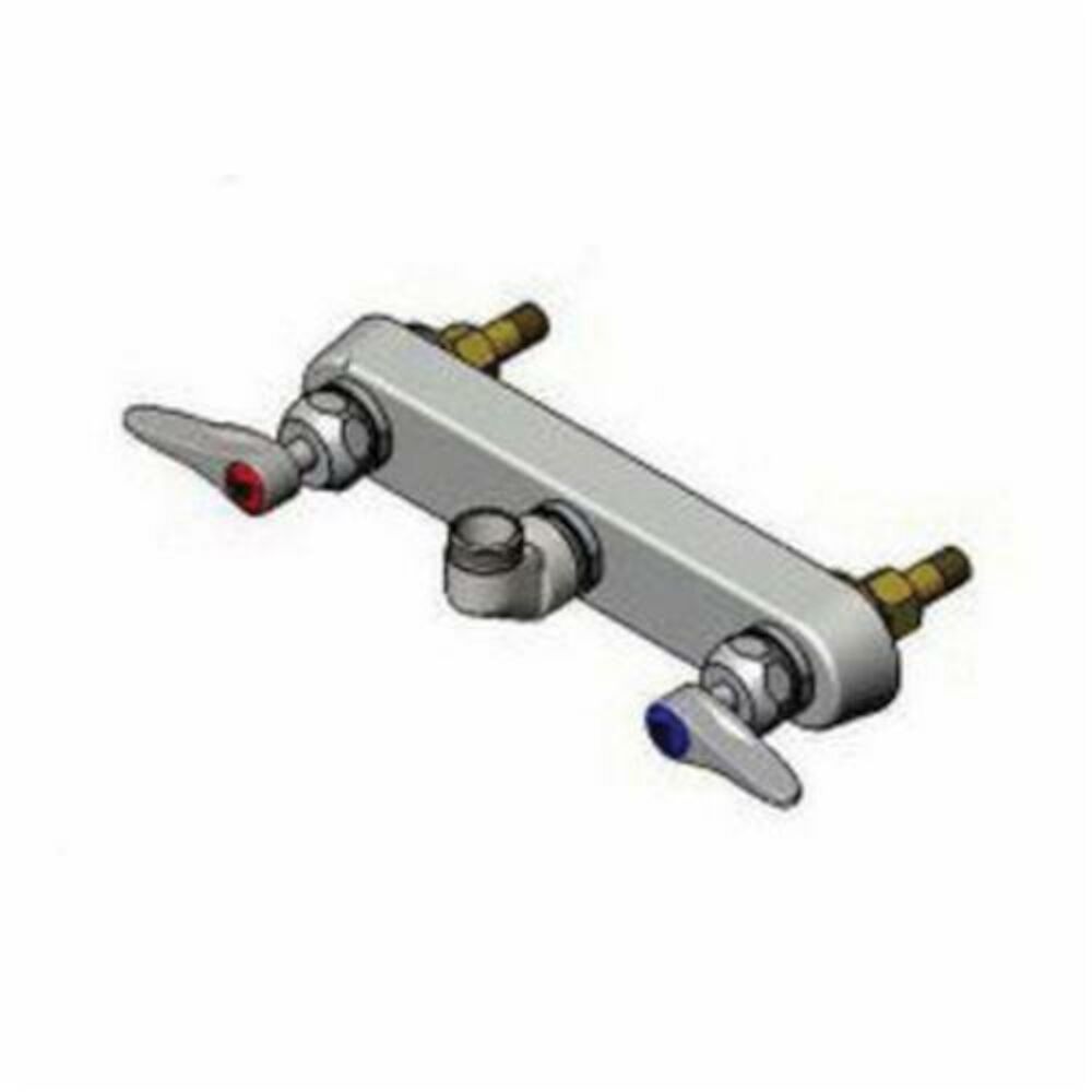 T & S B-1125-LN Workboard Mixing Manual Faucet, 8.12 gpm, 8" Center, Polished Chrome