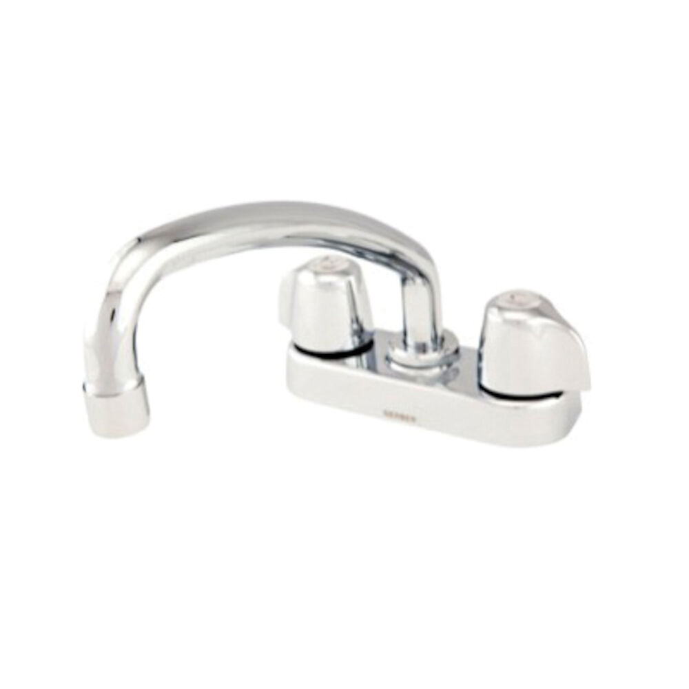 Gerber® 49-234 Classics™ Laundry Faucet, 2.2 gpm, 4" Center, Garden Hose Thread Spout Hose, 2 Handles, Chrome Plated