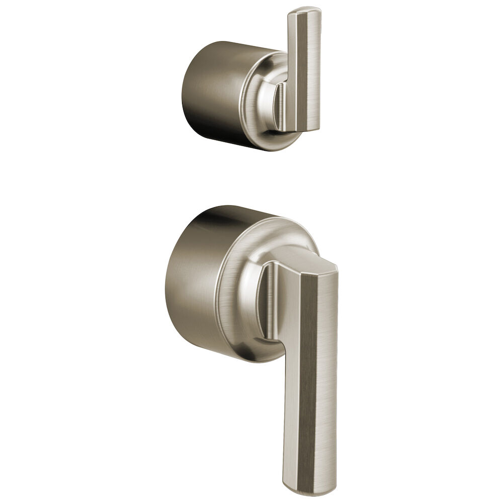 Brizo Levoir™ Pressure Balance Valve with Integrated Diverter Trim Lever Handle Kit, Luxe Nickel