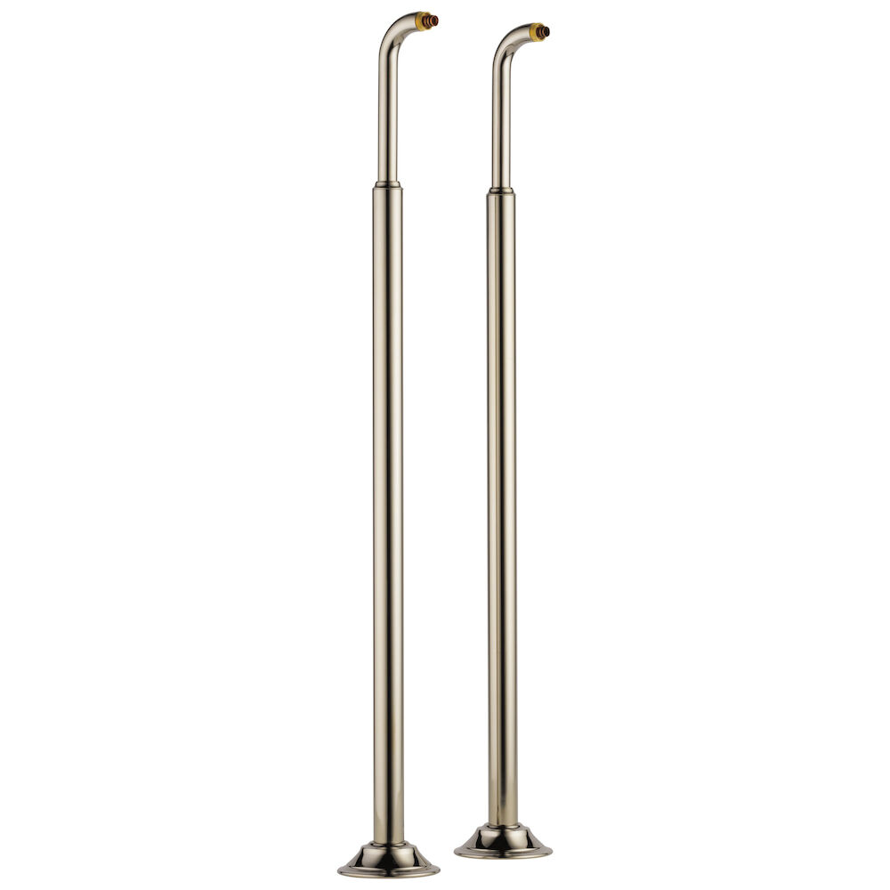 Brizo Brizo Traditional Floor Mount Tub Filler Risers, Polished Nickel