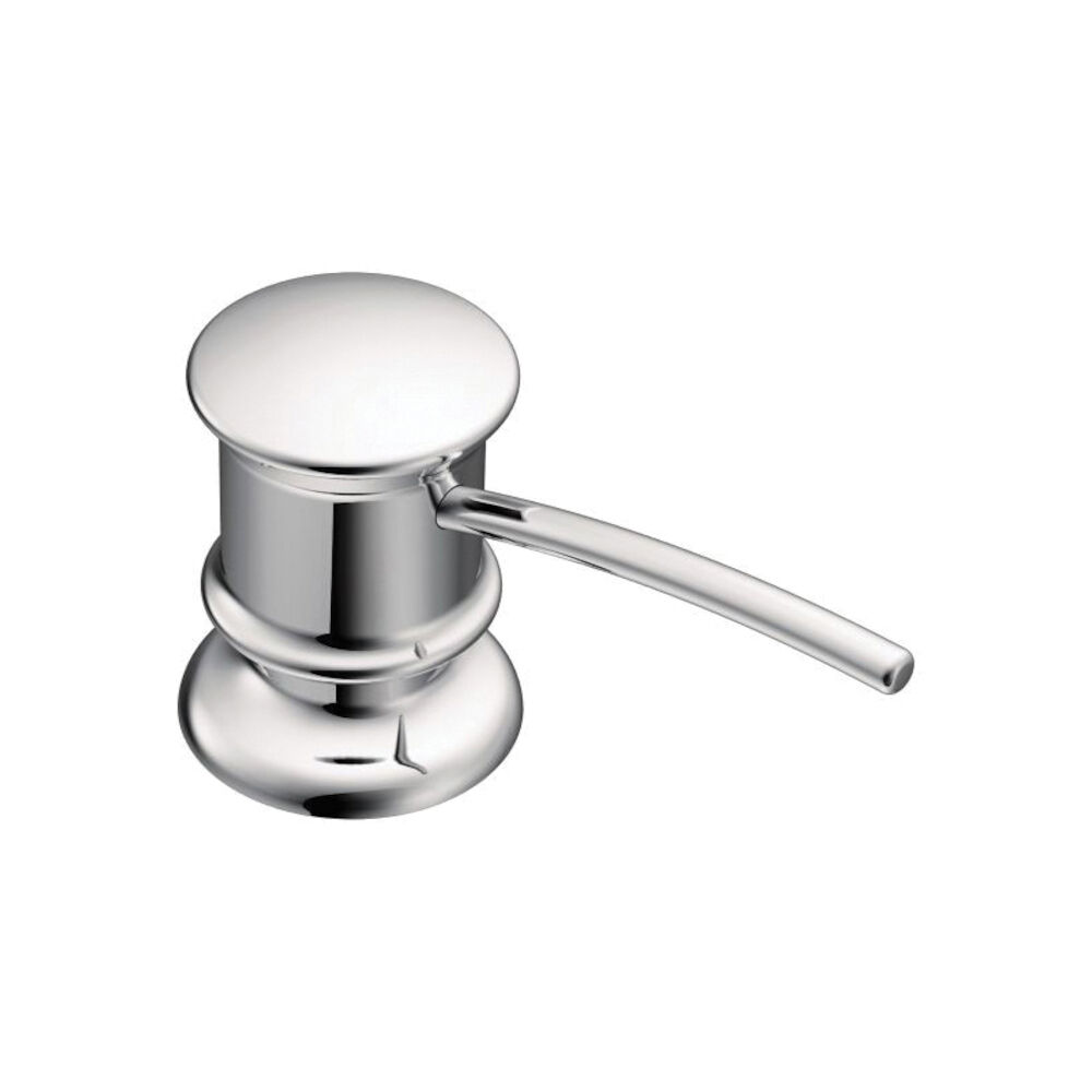Moen® 3944 Soap Dispenser, 18 oz Bottle, Deck Mount, Metal, Import