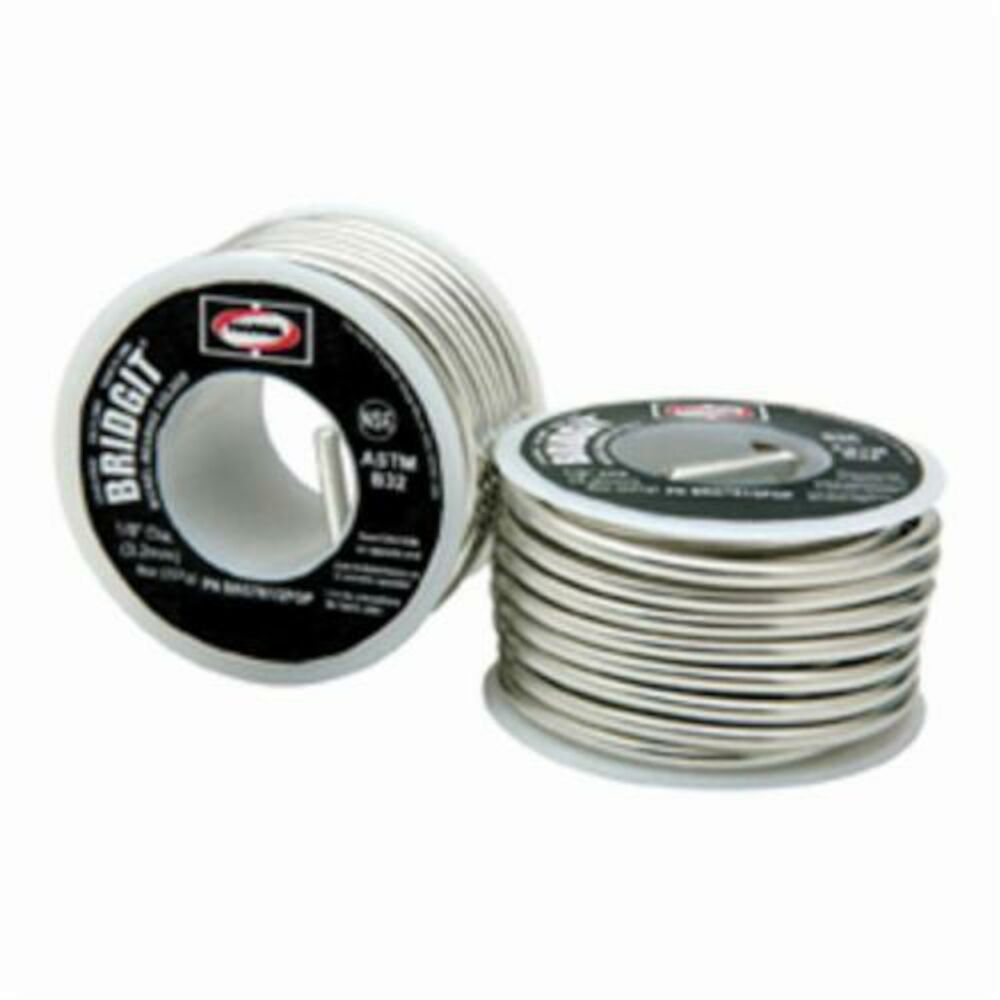Harris® Bridgit® BRGT61 Solder Wire, 1/8 in, 460 to 630 deg F Melting, 1 lb Spool