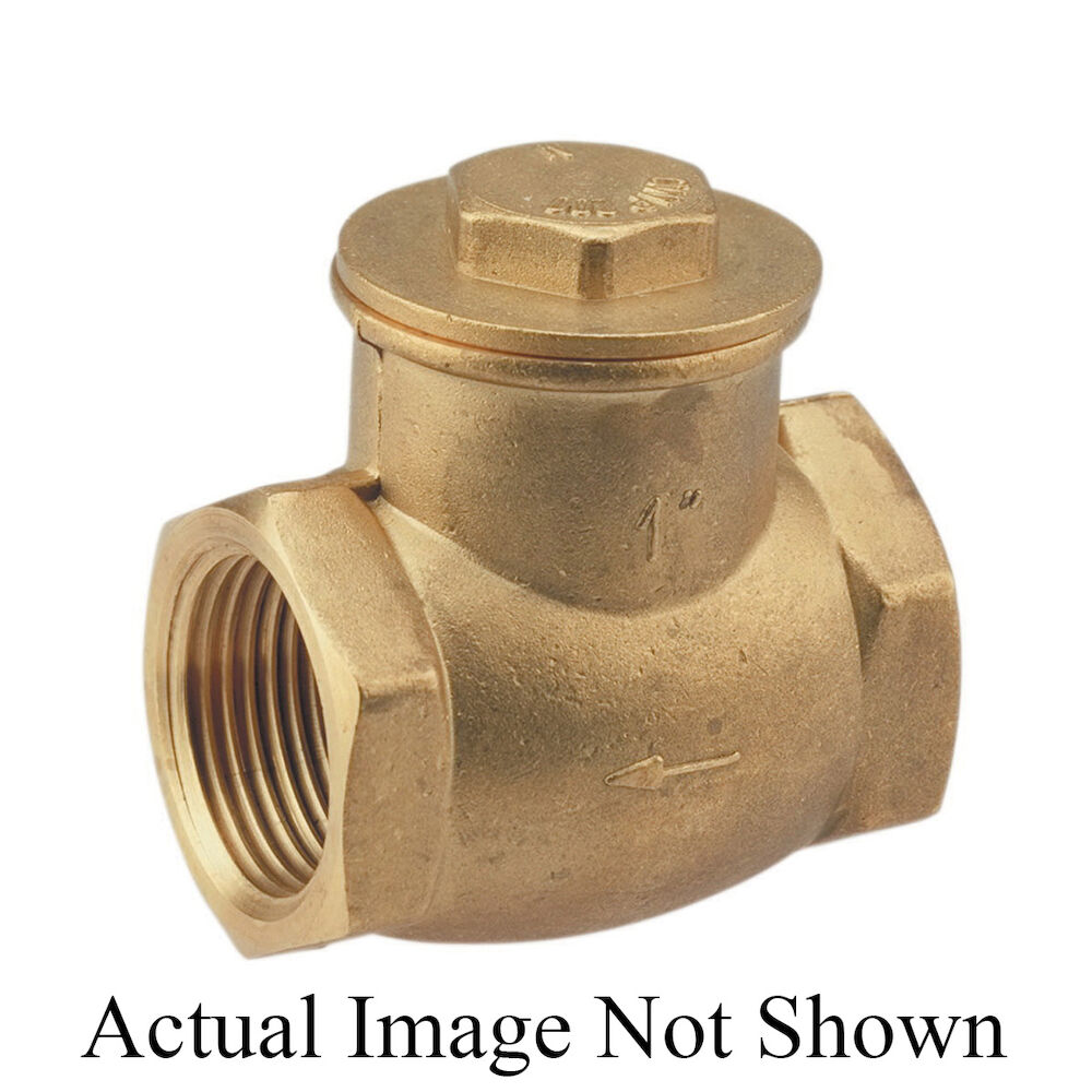 NIBCO® N003168 TI-3 Swing Check Valve, 3/4 in, NPT, Brass Body, Import