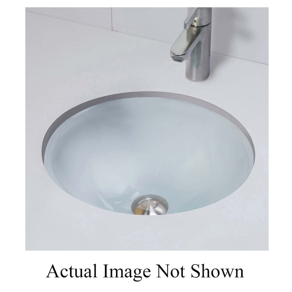 DECOLAV® 1000TU Translucence® Bathroom Sink, Round, 17.75" W x 17.75" D x 6.13" H, Under Mount, Tempered Glass, Import