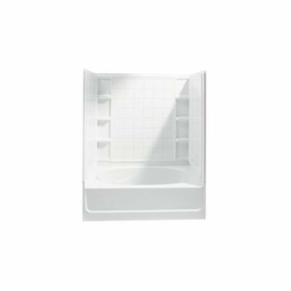 Sterling® 71100126-0 Ensemble™ Tile Bath/Shower, 60" Lx36" Wx72" H, Vikrell®, White