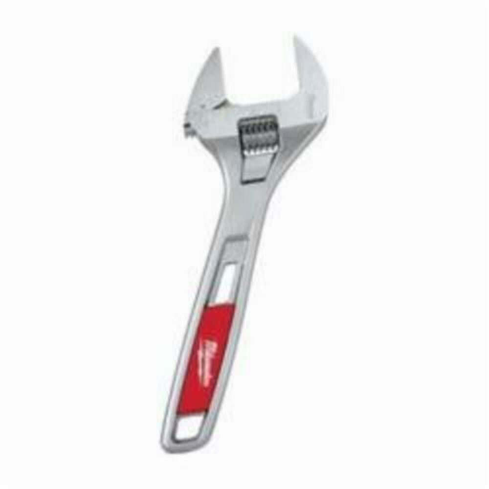 Milwaukee® Tool 48-22-7508 Non-Insulated Wide Jaw Adjustable Wrench, 1-1/2 in, 8" OAL, Steel Body, Steel, Chrome Plated