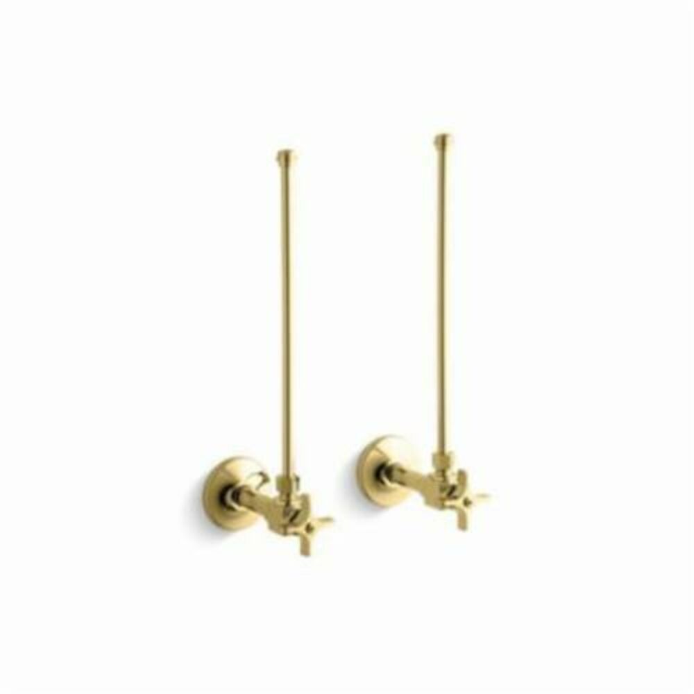 Kohler® 7605-P-PB Angle Supply w/ Flange, 2 Pieces, Brass