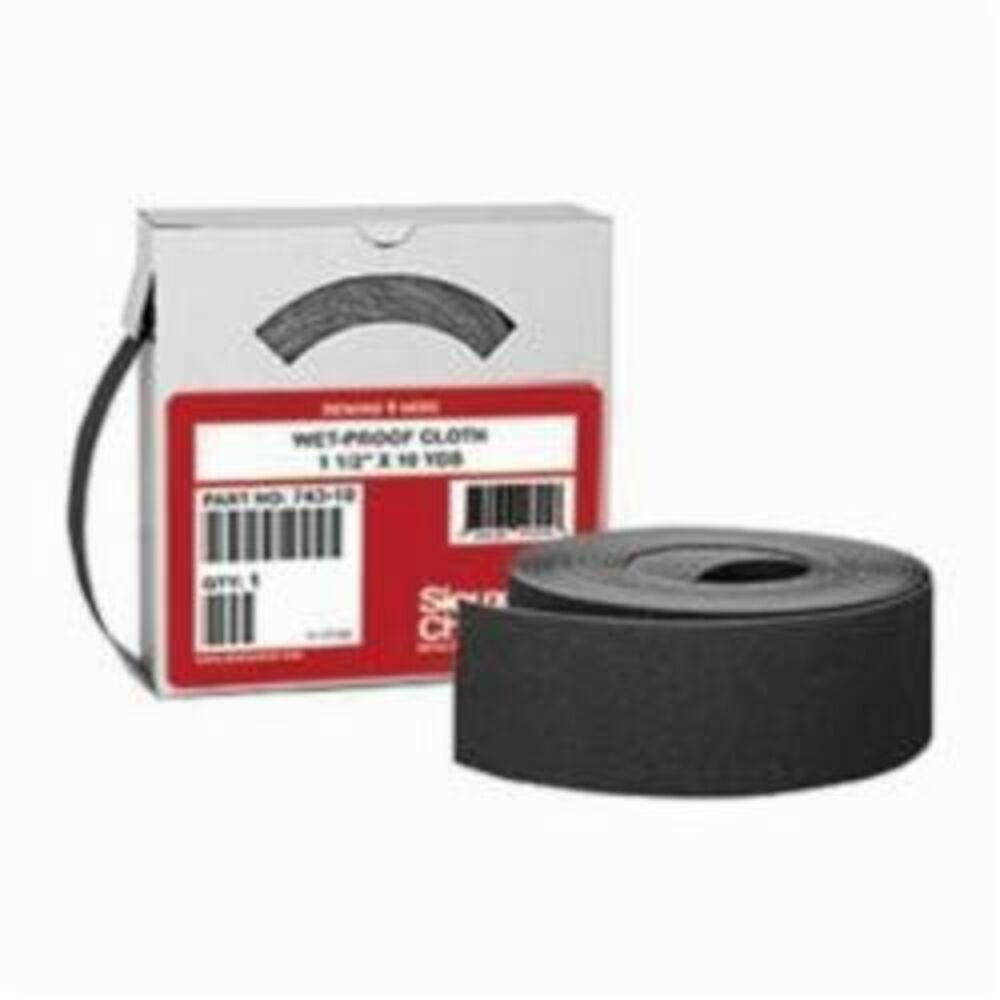 743-10 Wet-Proof Cloth, 10 yd Roll L, 120 Grit