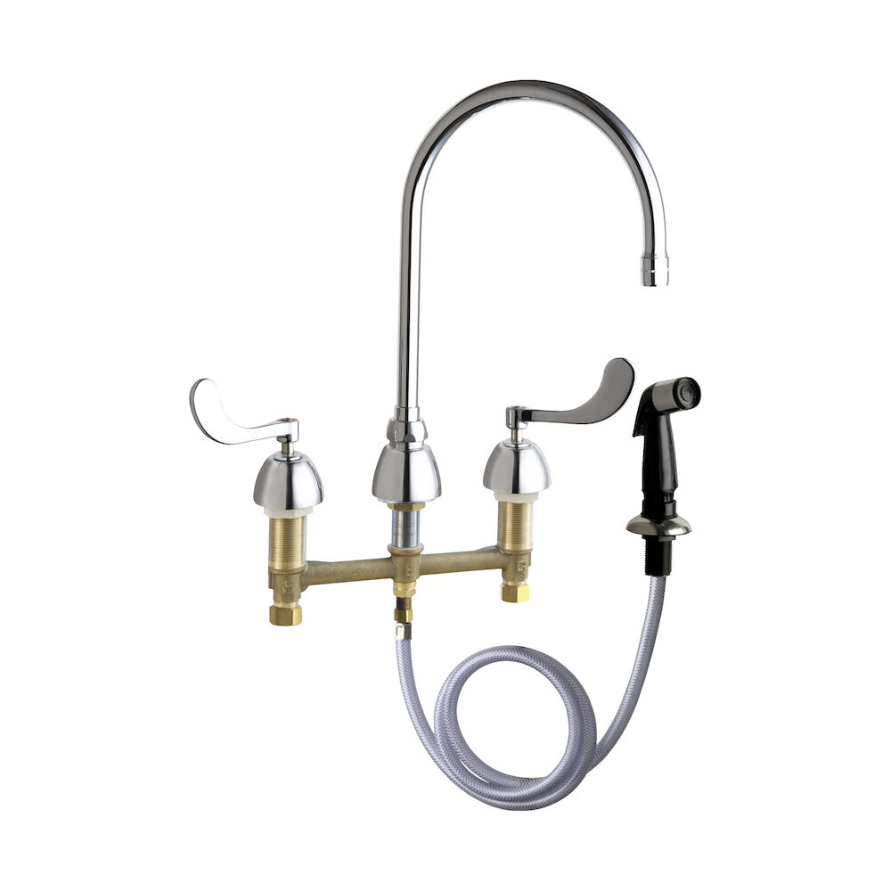 200-AGN8AE3-317AB Concealed Kitchen Sink Faucet With Side Spray, Chrome Plated