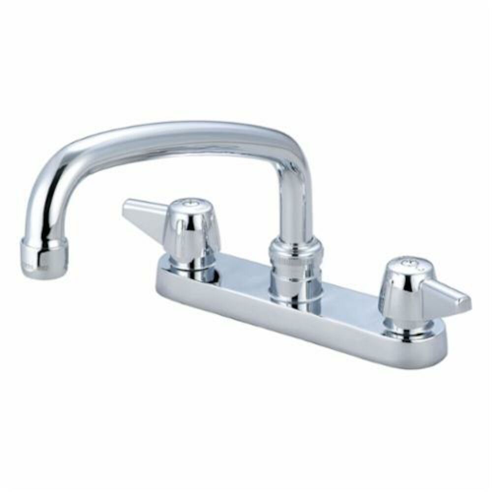Central Brass 0125-A Kitchen Faucet, 1.5 gpm, 6" Center, 2 Handles, Polished Chrome