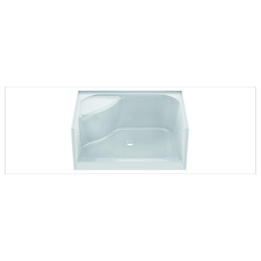 142032-L-000-007 Rectangular Shower Base, Biscuit