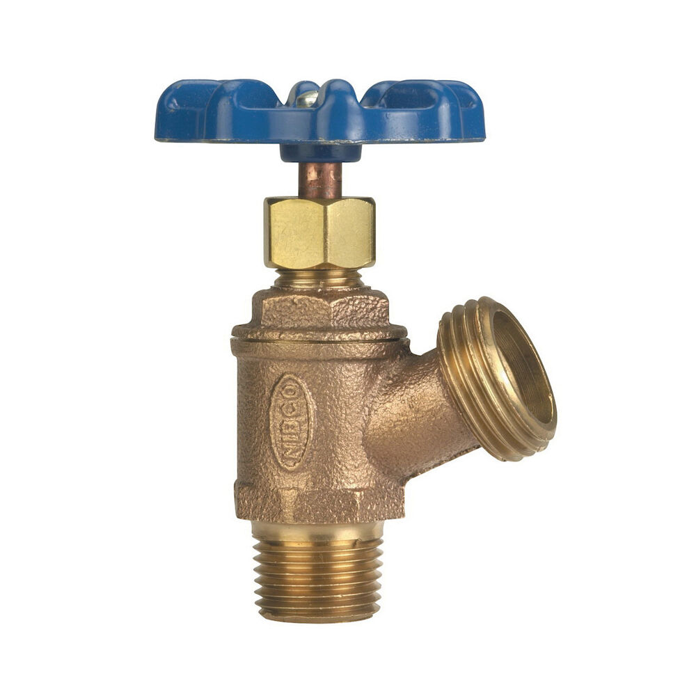 NIBCO® N64N006 74CL Multi-Turn Boiler Drain Valve, 1/2 in, MNPTxHose, 125 psi, Cast Copper Body, Import