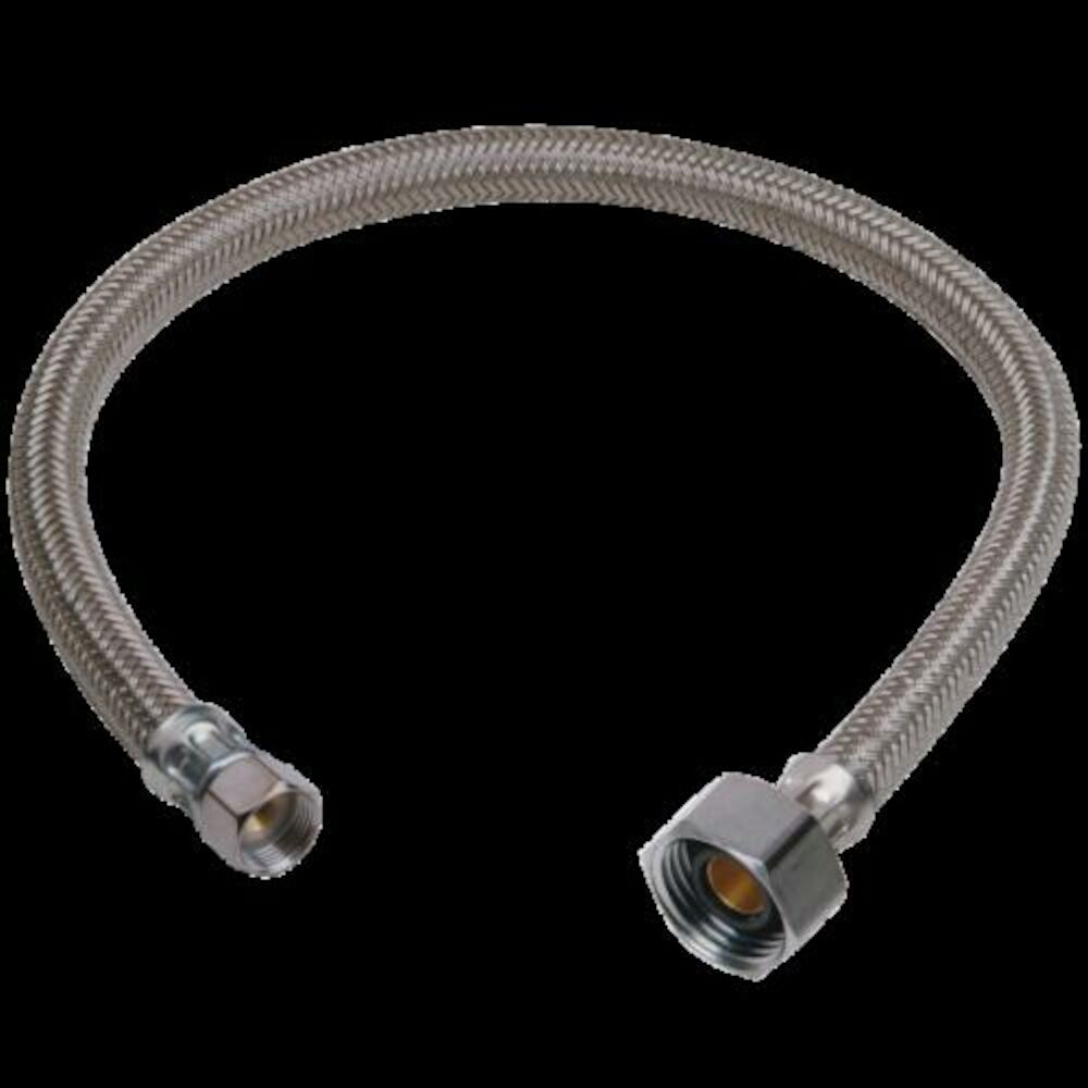 BrassCraft® Speedi Plumb® B1-12DLM F Toilet Connector With Metal Nut, Compression 3/8" Inlet, Ballcock 7/8" Outlet, Domestic