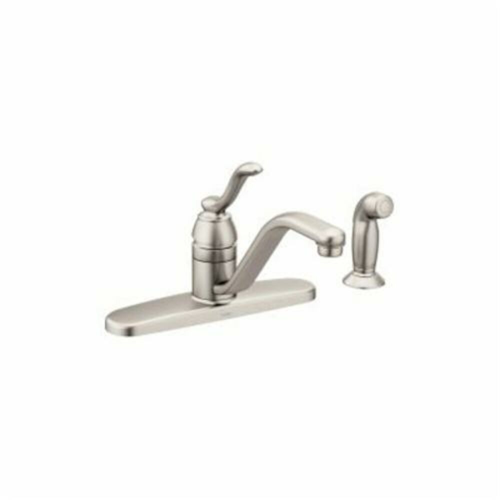 Moen® 7051SRS Banbury™ Kitchen Faucet w/ Side Spray, 1.5 gpm, 1 Handle, Spot Resist® Stainless Steel, Import